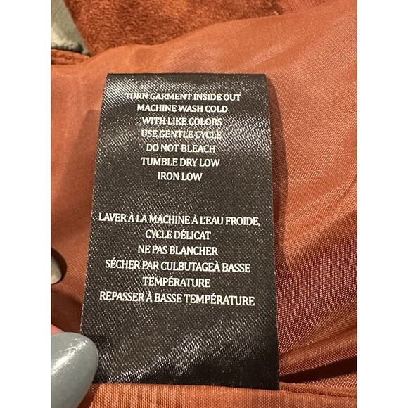 Blank NYC SL8 Brown Faux Suede Leather Moto Jacket Sz Small - Picture 9 of 9